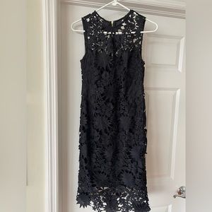 Calvin Klein Midi Black Lace Dress Size 2